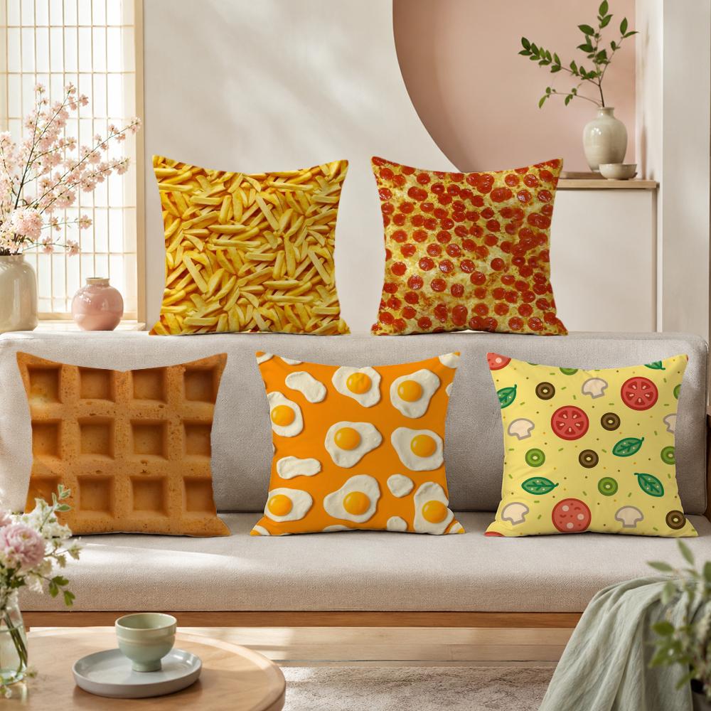 Fried Egg Pizza Waffle Pillow  - Home Textiles Premium review and price