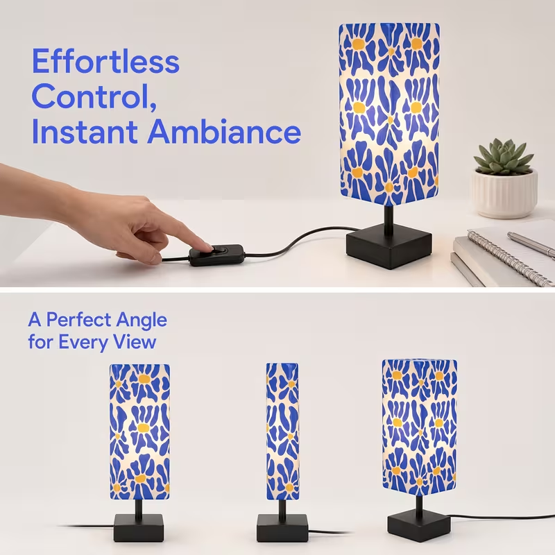 Modern Colorful Floral Table L - Home Textiles Usa review and price