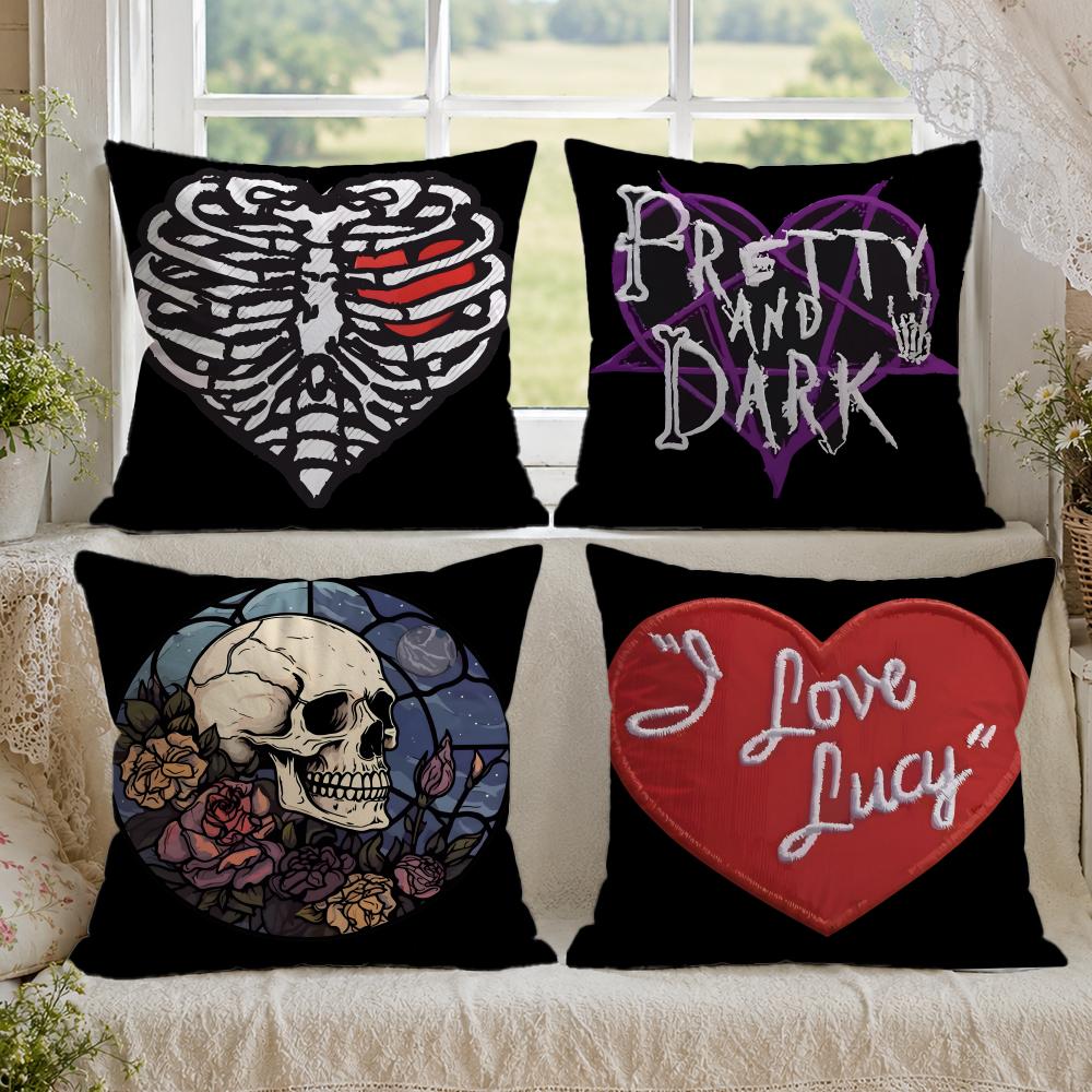 Anime Skull heart print Pillow - Home Textiles Premium review and price