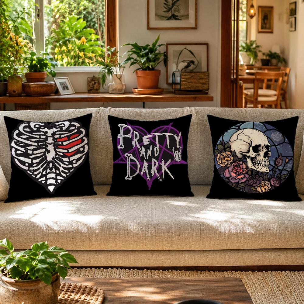 Anime Skull heart print Pillow - Home Textiles Premium review and price